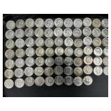 75 40% 1965-1969 Silver Kennedy Half Dollars.