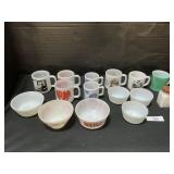 Vintage Character Mugs, Fire King,