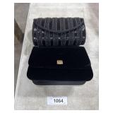 (2) Black Clutch Style Purses.