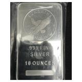 10oz .999 Fine Silver Sunshine Minting Bar.