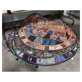 (5) Handmade Indian Patchwork Elephant Tapestry.