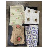 4 Crochet Blankets.