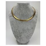Heavy 14KT Italian Gold Omega Chain Necklace.