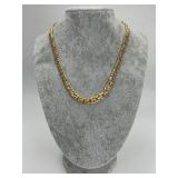 14KT Italian Gold Byzantine Link Necklace.