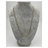 14KT Gold Rope Chain Link Necklace.