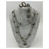 New 6pc Gold & Silver Konstantino Pearl Jewelry.