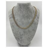 14KT Italian Gold Braided Chain Necklace.
