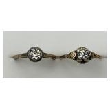 Pair of Vintage Gold Diamond Engagement Rings.