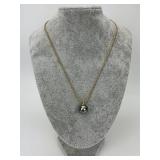 18KT Gold Iridesse Black Pearl Pendant Necklace.