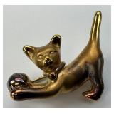 14KT Gold Cat Pin.