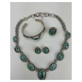 Sterling Artie Yellowhorse Turquoise Jewelry.