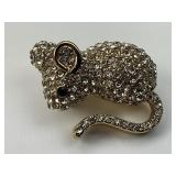 Gold Rhinestone Mouse Pin.