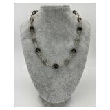 18KT Gold & Sterling Konstantino Onyx Necklace.