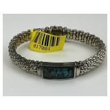 Sterling Silver Lagos Caviar Gemstone Bracelet.