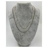 Pair of 14KT Gold Chain Necklaces.