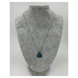 14KT Gold Chalcedony & Diamond Accent Necklace.