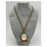 Antique 14KT Gold Waltham Pocket Watch & Chain.