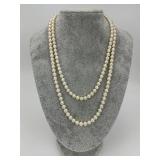 Vintage 14KT Gold Clasp Pearl Necklace.