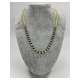 18KT Gold Accented Gemstone Beaded Necklace.