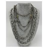 4 Sterling Silver  Konstantino Necklaces.