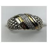 18KT Gold & Sterling Silver Lagos Diamond Ring.