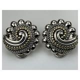 18KT Gold & Sterling Silver Lagos Earrings.