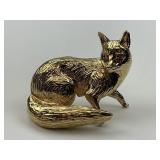 Vintage 14KT Gold Ruby Eyed Fox Pin.