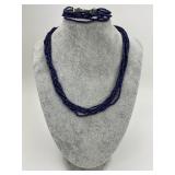 Sterling Silver Beaded Lagos Necklace & Bracelet.