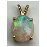 14KT Gold Opal Pendant.
