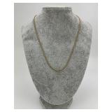 14KT Italian Gold Rope Chain Link Necklace.