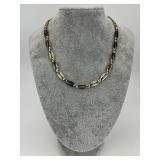 14KT Italian White & Yellow Gold Link Necklace.