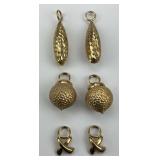 6 14KT Gold Charms.