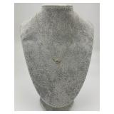 14KT Gold Diamond Knot Necklace.