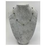 14KT Gold Black Pearl Necklace.