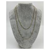 Pair of 14KT Gold Chain Necklaces.