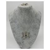 3pc Sterling Silver & 14KT Gold Iolite Jewelry.