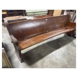 Vtg Oak Bench.
