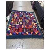 Brightly Colored Native American Rug.