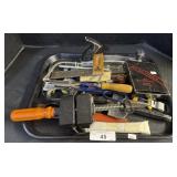 Tools- Planer, Clamp, Snips.