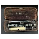 19th C. Vintage Wooden Flute W/ Case.