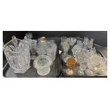 Cut Glass Pitchers, Glasses, Bowls.