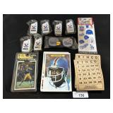 Jumbo Topps Football Cards, Dodgers Merch.