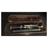 19th C. Vintage Wooden Flute W/ Case.