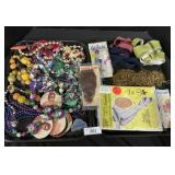 Marti Gras Beads, Michael Jackson Pins.