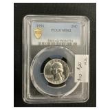 90% Silver 1956 Washington Quarter PCGS Graded.