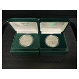 2 99.9% Silver American Eagle Coins.