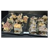 2 Trays Of Boyd Bear Collectible Houses.