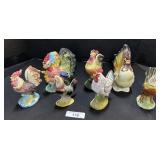 Ceramic Chicken Figurines.