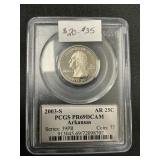 2003-S Arkansas Quarter PCGS Slab.