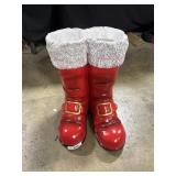 Ceramic Santa Boot Planter.